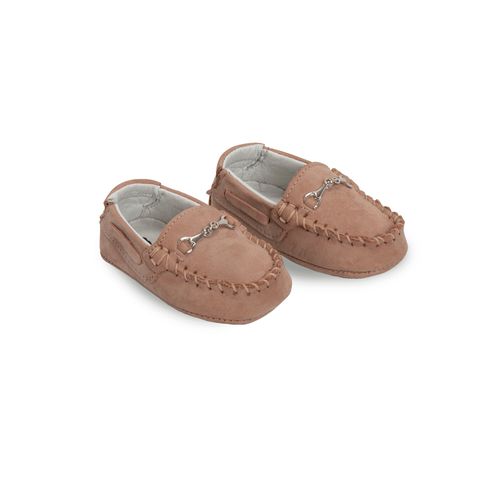 Mocassim de Bebê Masculino Couro Bridão - AMENDOA