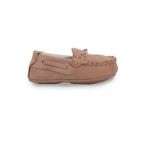Mocassim de Bebê Masculino Couro Bridão - AMENDOA