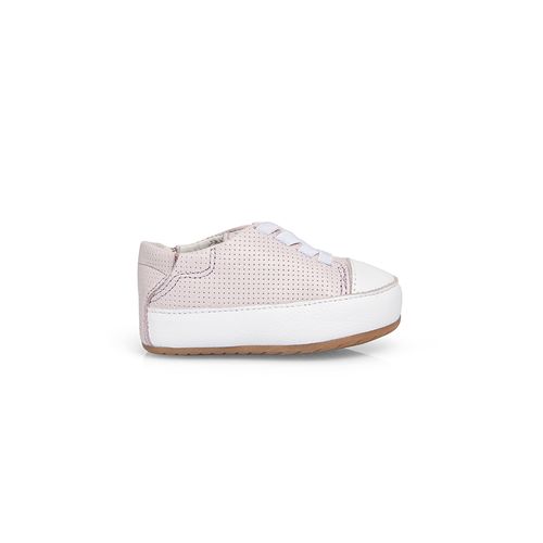 Tênis de Bebê Feminino Couro com Tiras Elásticas - LILAS