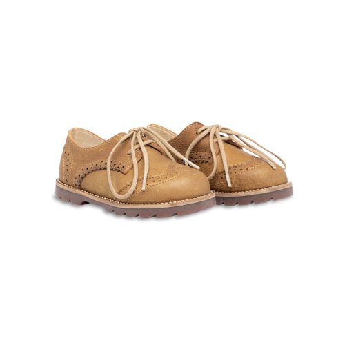Sapato Oxford Toddler Unissex Couro - CARAMELO