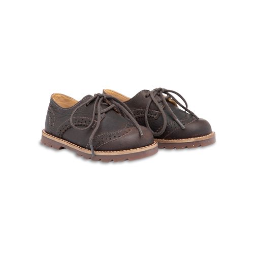 Sapato Oxford Toddler Unissex Couro - CONHAQUE