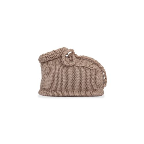 Botinha de Tricot Bebê Unissex Crochet - BEGE