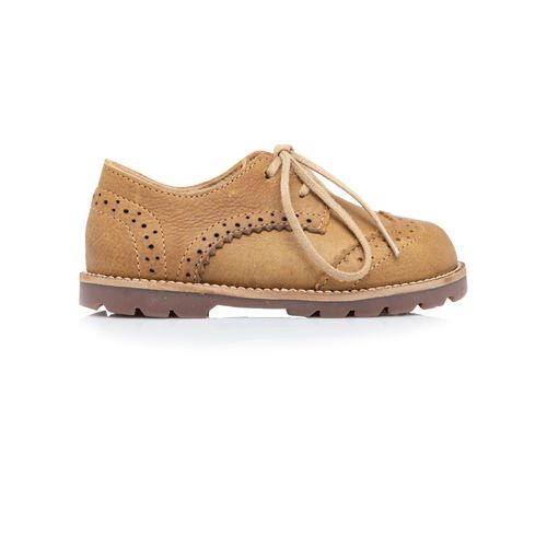 Sapato Oxford Toddler Unissex Couro - CARAMELO