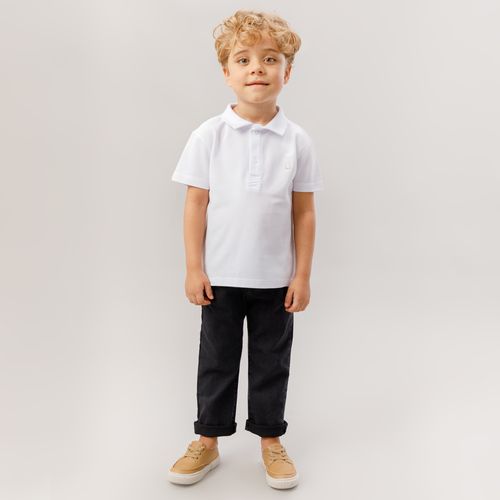 Calça Jeans de Bebê Masculina Sand com Pregas - AZUL MARINHO