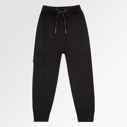 Calça Infantil Masculina Moletom com Bolso - PRETO