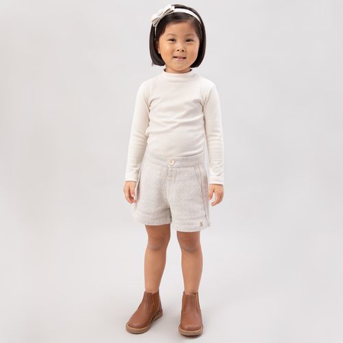 Blusa de Bebê Feminina Manga Longa Malha Comfy Básica - CRU