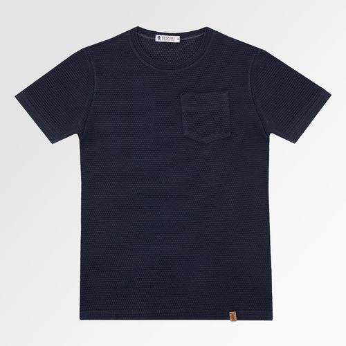 Camiseta Infantil Masculina Manga Curta Big Island - AZUL MARINHO