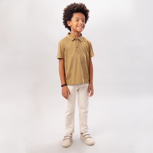 Calça Infantil Masculina com Bolso - BEGE