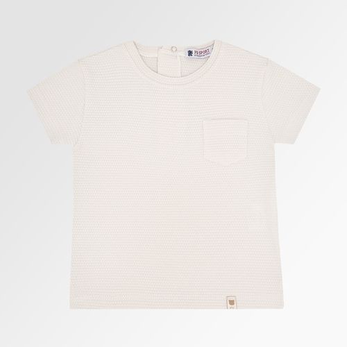 Camiseta de Bebê Masculina Manga Curta Big Island - BEGE