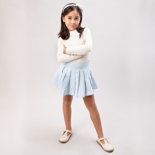 Blusa Infantil Feminina Manga Longa Canelada - BEGE