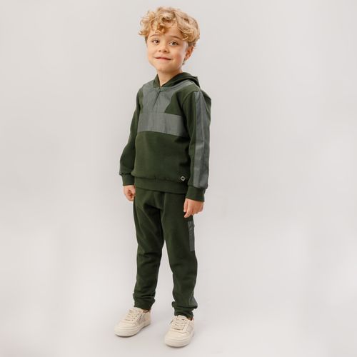 Conjunto de Bebê Masculino com Recortes - VERDE