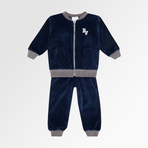 Conjunto de Bebê Masculino Plush Forrado - AZUL MARINHO