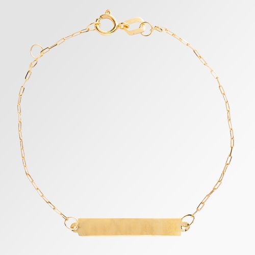 Pulseira de Bebê Unissex Plaquinha Ouro 18k - UNICO