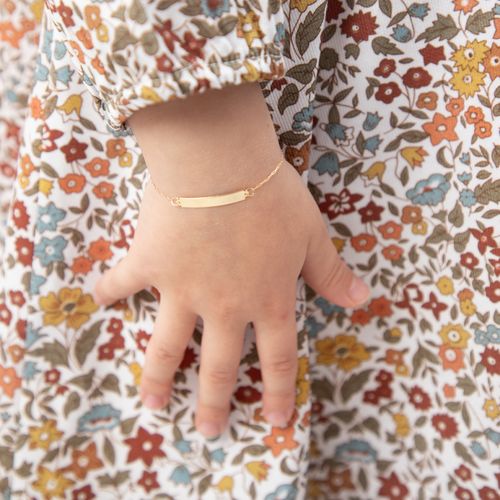Pulseira de Bebê Unissex Plaquinha Ouro 18k - UNICO