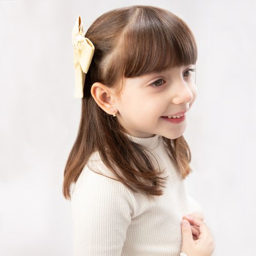 Brinco de Bebê Feminino Pingente Ursinho Bimbi Ouro 18k - UNICO