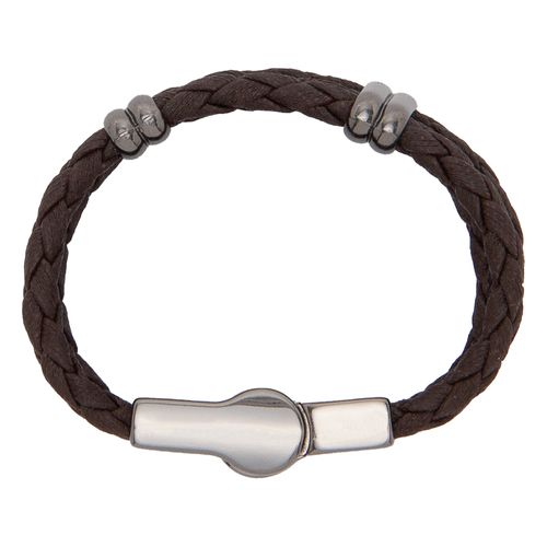 Pulseira de Bebê Masculina Couro Dettaglio - MARROM