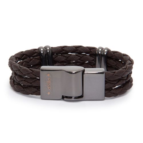 Pulseira de Bebê Masculina Couro Dettaglio - MARROM