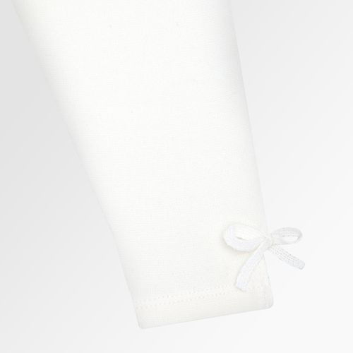 Legging de Bebê Feminina Tricot com Laço - OFF WHITE