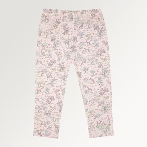 Calçudo de Bebê Feminino Algodão Egípcio com Pé Reversível Liberty Fabrics Floresta - ROSA