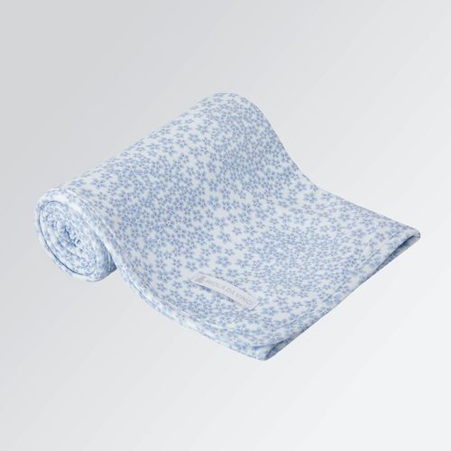 Manta de Bebê Feminina Suedine Algodão Egípcio Liberty Fabrics Daisy - AZUL