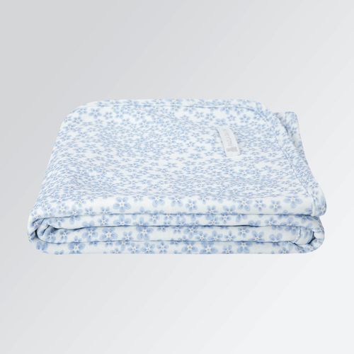 Manta de Bebê Feminina Suedine Algodão Egípcio Liberty Fabrics Daisy - AZUL
