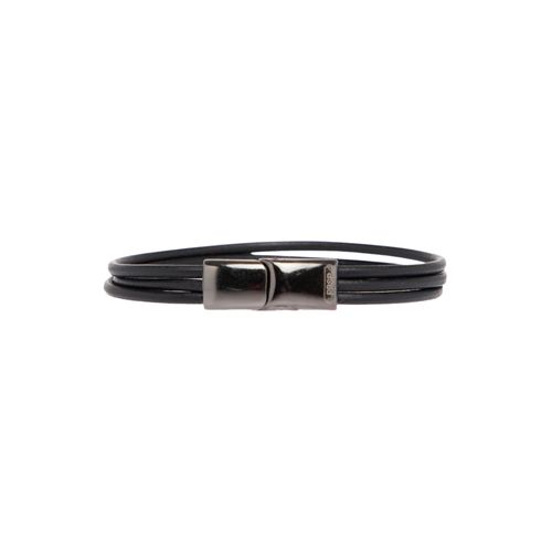 Pulseira de Bebê Masculina Couro Italianinha - PRETO