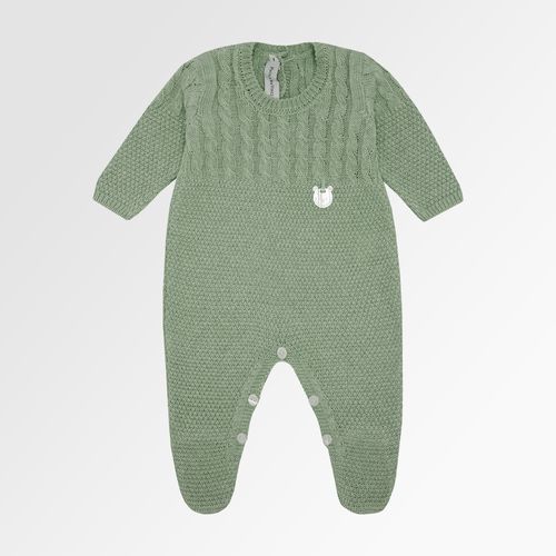 Saída de Maternidade Unissex Tricot Ponto Trança - VERDE