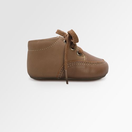 Bota de Bebê Masculina Couro Bicolor - CARAMELO