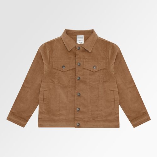 Casaco Infantil Masculino Veludo com Bolsos - OCRE