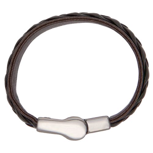Pulseira de Bebê Masculina Couro Forza - PRETO
