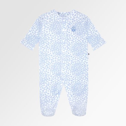 Macacão de Bebê Feminino Longo Algodão Egípcio Liberty Fabrics Daisy - BRANCO