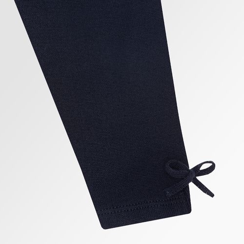 Legging de Bebê Feminina Tricot com Laço - AZUL PROFUNDO