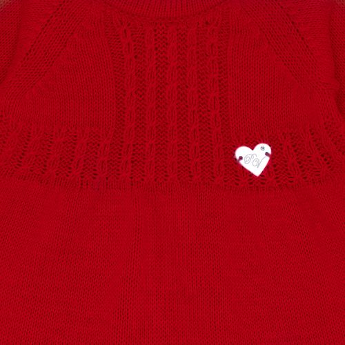 Saída de Maternidade Feminina com Manta Tricot Vestido Trança Finas - BRICK VESUVIO