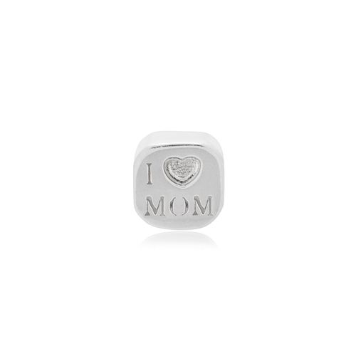 Berloque Infantil Prata 925 Dado I Love Mom - PRATA