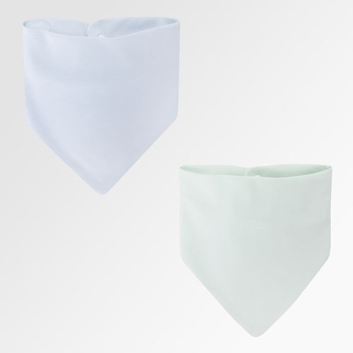 Conjunto de Babador Bandana Cores - 2 Unidades - AZUL/VERDE