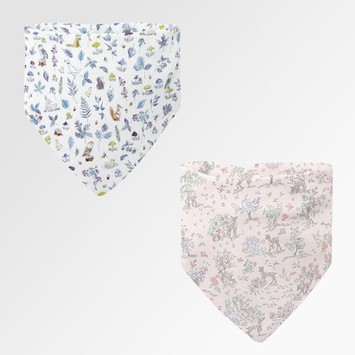 Conjunto de Babador Bandana Estampas - 2 Unidades - EST BICHOS RS/EST BICHOS BC