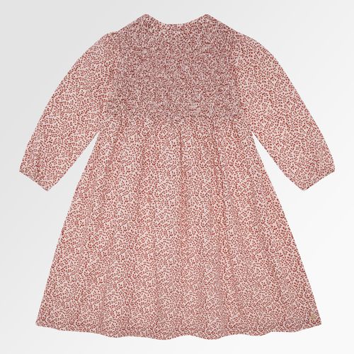 Vestido Infantil Feminino Algodão Egípcio Fio 60 Estampa Leaves com Lastex - CRU