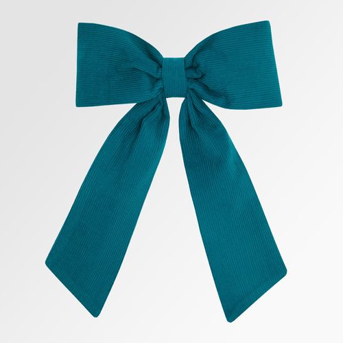 Laço Grande Infantil Feminino Veludo com Ponta Longa - AZUL