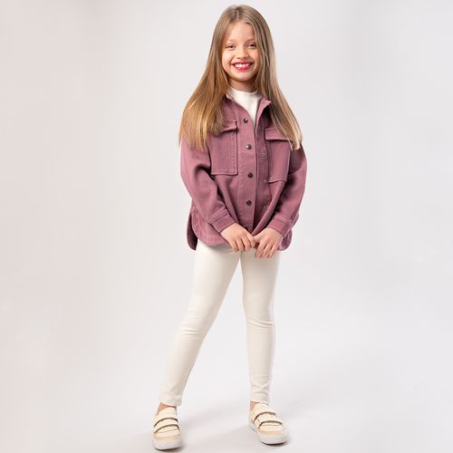 Jaqueta Infantil Feminina Max Twill com Bolsos - ROSA