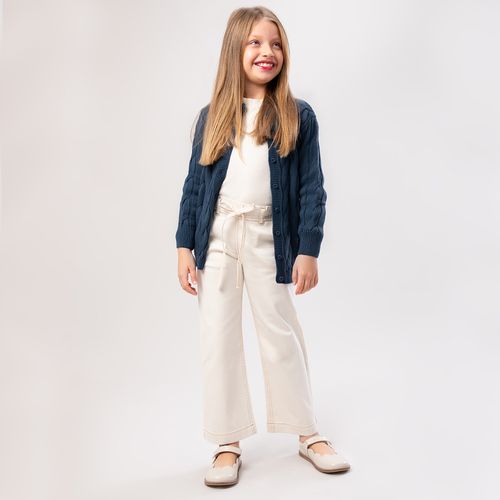 Calça Infantil Feminina Sarja Pantacourt - CRU