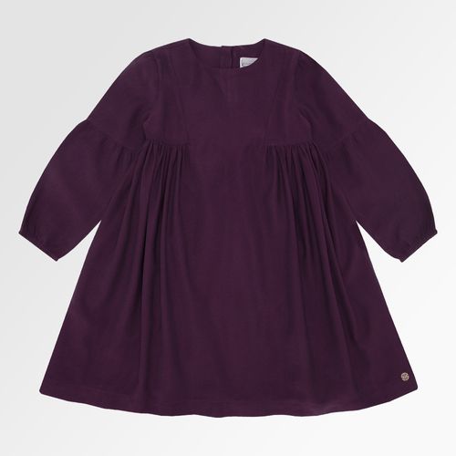 Vestido Infantil Feminino Alfaiataria com Recortes - ROXO