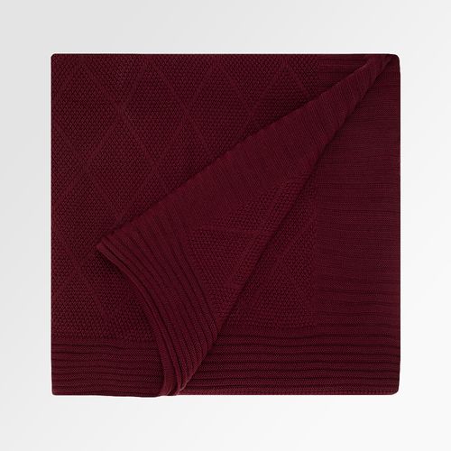 Manta Casal Tricot Losango - VINHO