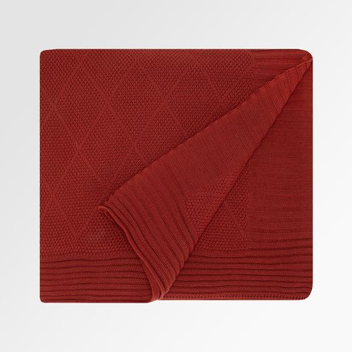 Manta Casal Tricot Losango - BRICK CERAMICA