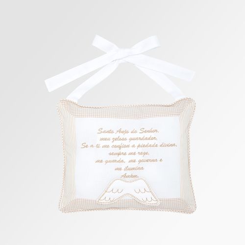 Almofada de Bebê com Oração Santo Anjo - KAKI