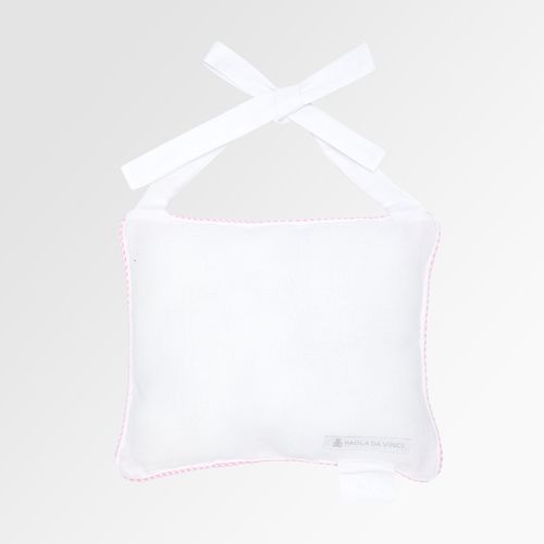 Almofada de Bebê com Oração Santo Anjo - ROSA
