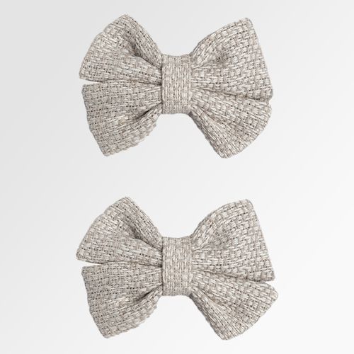 Conjunto de Laços de Cabelo Cruzado Infantil Feminino Tweed - CRU