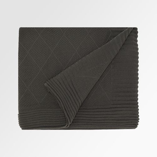 Manta Casal Tricot Losango - VERDE BOSQUE