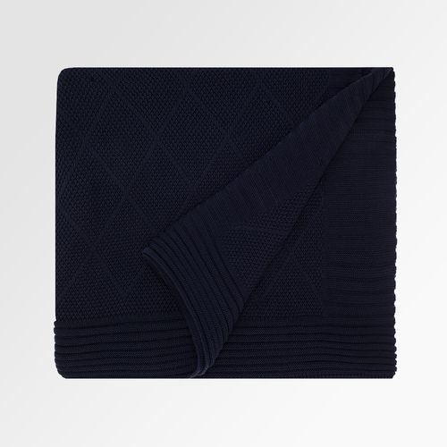 Manta Casal Tricot Losango - PROFUNDO