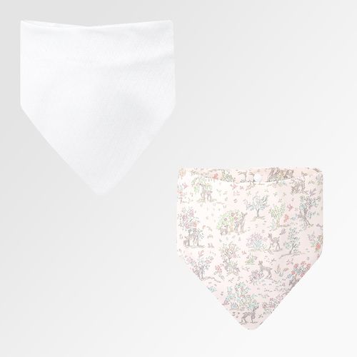 Conjunto de Babador Bandana Estampas - 2 Unidades - BCO/EST BICHOS RS