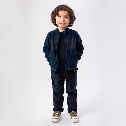Casaco de Bebê Masculino Microsoft Memory com Detalhe - AZUL MARINHO